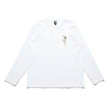 Load image into Gallery viewer, "Sunflower Magician" Cut and Sew Wide-body Long Sleeved Tee White/Black