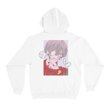 Load image into Gallery viewer, "Vapor" Basic Hoodie White/Pink