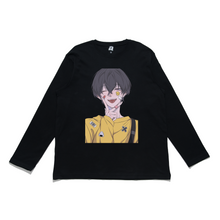 Load image into Gallery viewer, "Sm!le" Cut and Sew Wide-body Long Sleeved Tee White/Black