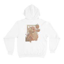 Load image into Gallery viewer, "Floral Peach" Basic Hoodie White