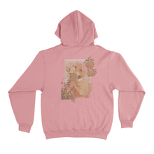 Load image into Gallery viewer, "Floral Peach" Fleece Hoodie Beige/Light Pink