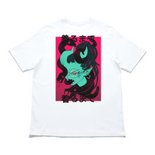 Load image into Gallery viewer, "Snake Demon" Cut and Sew Wide-body Tee White/Black