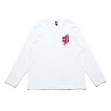 Load image into Gallery viewer, "Snake Demon" Cut and Sew Wide-body Long Sleeved Tee White/Black