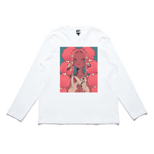 Load image into Gallery viewer, "Candyfloss" Cut and Sew Wide-body Long Sleeved Tee White/Black