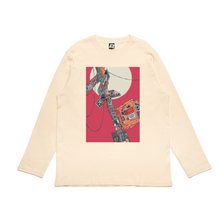 Load image into Gallery viewer, "Sign" Cut and Sew Wide-body Long Sleeved Tee White/Beige