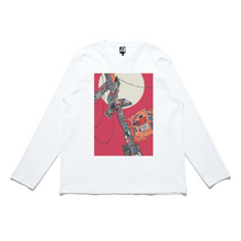Load image into Gallery viewer, "Sign" Cut and Sew Wide-body Long Sleeved Tee White/Beige