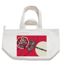 Load image into Gallery viewer, "Sign" Tote Carrier Bag Cream/Green