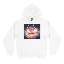 Load image into Gallery viewer, "Moon Catcher" Basic Hoodie White/Black