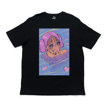 Load image into Gallery viewer, "Love Puddle" Cut and Sew Wide-body Tee White/Black