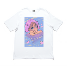 Load image into Gallery viewer, "Love Puddle" Cut and Sew Wide-body Tee White/Black