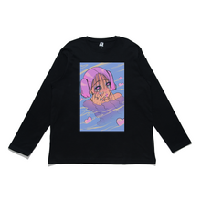Load image into Gallery viewer, "Love Puddle" Cut and Sew Wide-body Long Sleeved Tee White/Black