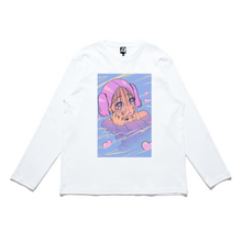 Load image into Gallery viewer, "Love Puddle" Cut and Sew Wide-body Long Sleeved Tee White/Black