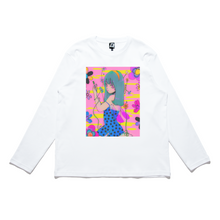 Load image into Gallery viewer, "Mellow Funky Garden" Cut and Sew Wide-body Long Sleeved Tee White/Black