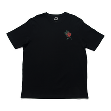 Load image into Gallery viewer, "Flower Tattoo" Cut and Sew Wide-body Tee Black