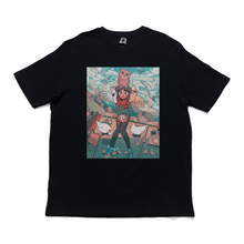 Load image into Gallery viewer, "Bird Girl" Cut and Sew Wide-body Tee White/Black