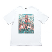 Load image into Gallery viewer, "Bird Girl" Cut and Sew Wide-body Tee White/Black