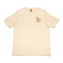 Load image into Gallery viewer, "Capybara" Cut and Sew Wide-body Tee Beige
