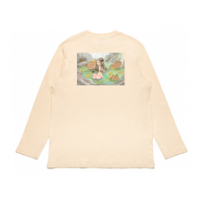 Load image into Gallery viewer, "Capybara" Cut and Sew Wide-body Long Sleeved Tee Beige