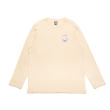 Load image into Gallery viewer, "Monkey" Cut and Sew Wide-body Long Sleeved Tee White/Beige