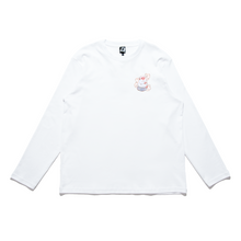 Load image into Gallery viewer, "Monkey" Cut and Sew Wide-body Long Sleeved Tee White/Beige