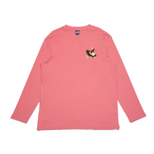 Load image into Gallery viewer, "Sakura" Cut and Sew Wide-body Long Sleeved Tee Salmon Pink