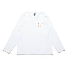 Load image into Gallery viewer, "Magical-V" Cut and Sew Wide-body Long Sleeved Tee White/Black