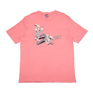 "Angel2" Cut and Sew Wide-body Tee Salmon Pink