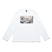 Load image into Gallery viewer, &quot;Angel1&quot; Cut and Sew Wide-body Long Sleeved Tee White/Beige