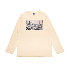 Load image into Gallery viewer, &quot;Angel1&quot; Cut and Sew Wide-body Long Sleeved Tee White/Beige