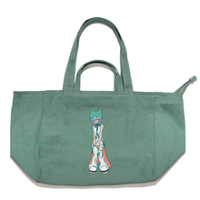 Load image into Gallery viewer, &quot;Congming1&quot; Tote Carrier Bag Cream/Green