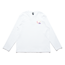 Load image into Gallery viewer, "Bunny Dream" Cut and Sew Wide-body Long Sleeved Tee White/Black