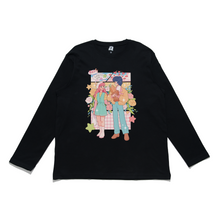 Load image into Gallery viewer, "Colorful Crush" Cut and Sew Wide-body Long Sleeved Tee White/Black