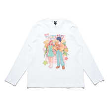 Load image into Gallery viewer, "Colorful Crush" Cut and Sew Wide-body Long Sleeved Tee White/Black