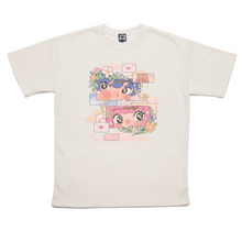 Load image into Gallery viewer, "Love at First Sight" Taper-Fit Heavy Cotton Tee Beige/Mint