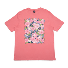 Load image into Gallery viewer, "Bell Bunnies" Cut and Sew Wide-body Tee White/Salmon Pink