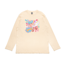 Load image into Gallery viewer, "Love Shot" Cut and Sew Wide-body Long Sleeved Tee White/Beige