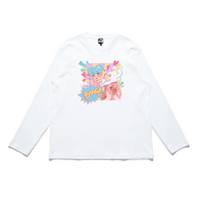 Load image into Gallery viewer, "Love Shot" Cut and Sew Wide-body Long Sleeved Tee White/Beige