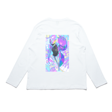 Load image into Gallery viewer, "Catguy" Cut and Sew Wide-body Long Sleeved Tee White