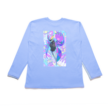 Load image into Gallery viewer, "Catguy" Taper-Fit Heavy Cotton Long Sleeve Tee Sky Blue