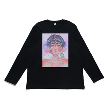 Load image into Gallery viewer, "King of Flowers" Cut and Sew Wide-body Long Sleeved Tee White/Black