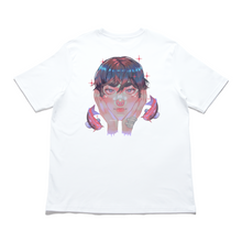 Load image into Gallery viewer, "Calm" Cut and Sew Wide-body Tee White/Salmon Pink