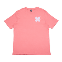 Load image into Gallery viewer, "Calm" Cut and Sew Wide-body Tee White/Salmon Pink