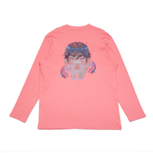 Load image into Gallery viewer, "Calm" Cut and Sew Wide-body Long Sleeved Tee White/Salmon Pink