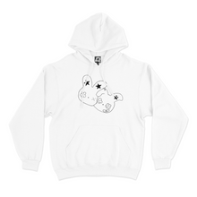 Load image into Gallery viewer, "Double Bunny" Basic Hoodie White/Black