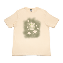 Load image into Gallery viewer, "Moss Bunny" Cut and Sew Wide-body Tee Black/Beige