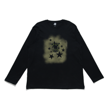 Load image into Gallery viewer, "Moss Bunny" Cut and Sew Wide-body Long Sleeved Tee Black/Beige