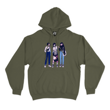 Load image into Gallery viewer, "Girls 01" Fleece Hoodie Light Pink/Khaki