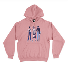 Load image into Gallery viewer, "Girls 01" Fleece Hoodie Light Pink/Khaki