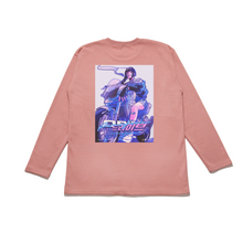 Load image into Gallery viewer, "Drive" Taper-Fit Heavy Cotton Long Sleeve Tee Rose/Sky Blue