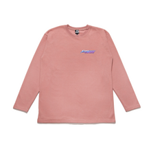 Load image into Gallery viewer, "Drive" Taper-Fit Heavy Cotton Long Sleeve Tee Rose/Sky Blue